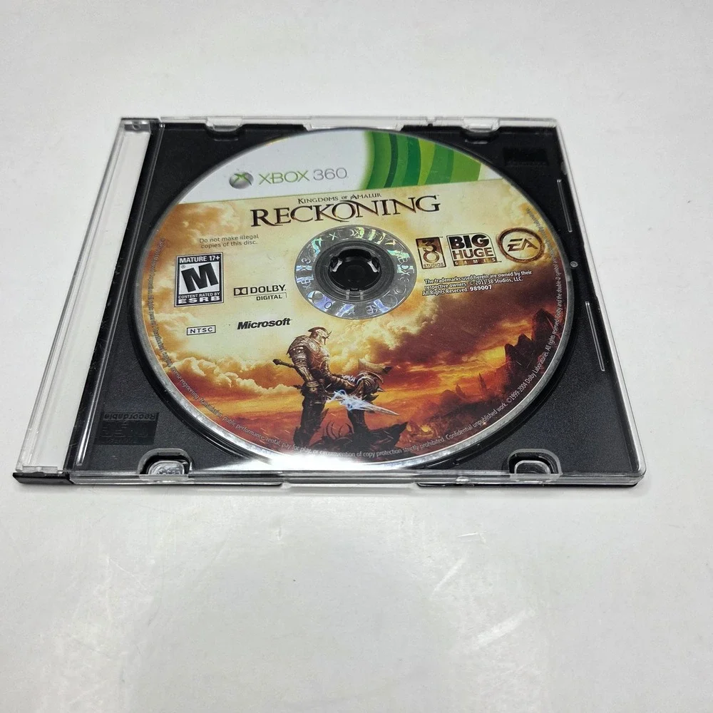 Xbox 360 Kingdoms of Amalur Reckoning Video Game Disc Only NTSC RPG Fantasy